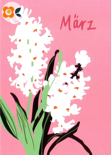 Postkarte 03/ März, Flowers