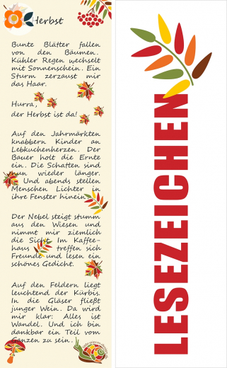 Lesezeichen Herbst, Zweig