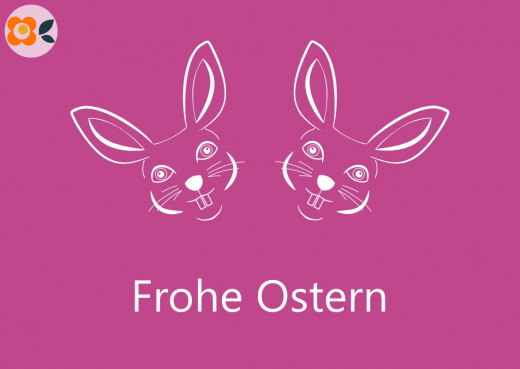 Postkarte Frohe Ostern, pink