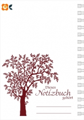 Notizblock Silhouette, rot