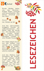 Sortiment Lesezeichen Herbst