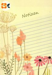 Notizheftchen Notizen, Blumenwiese (F*)