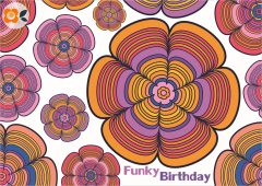 Postkarte Funky Birthday